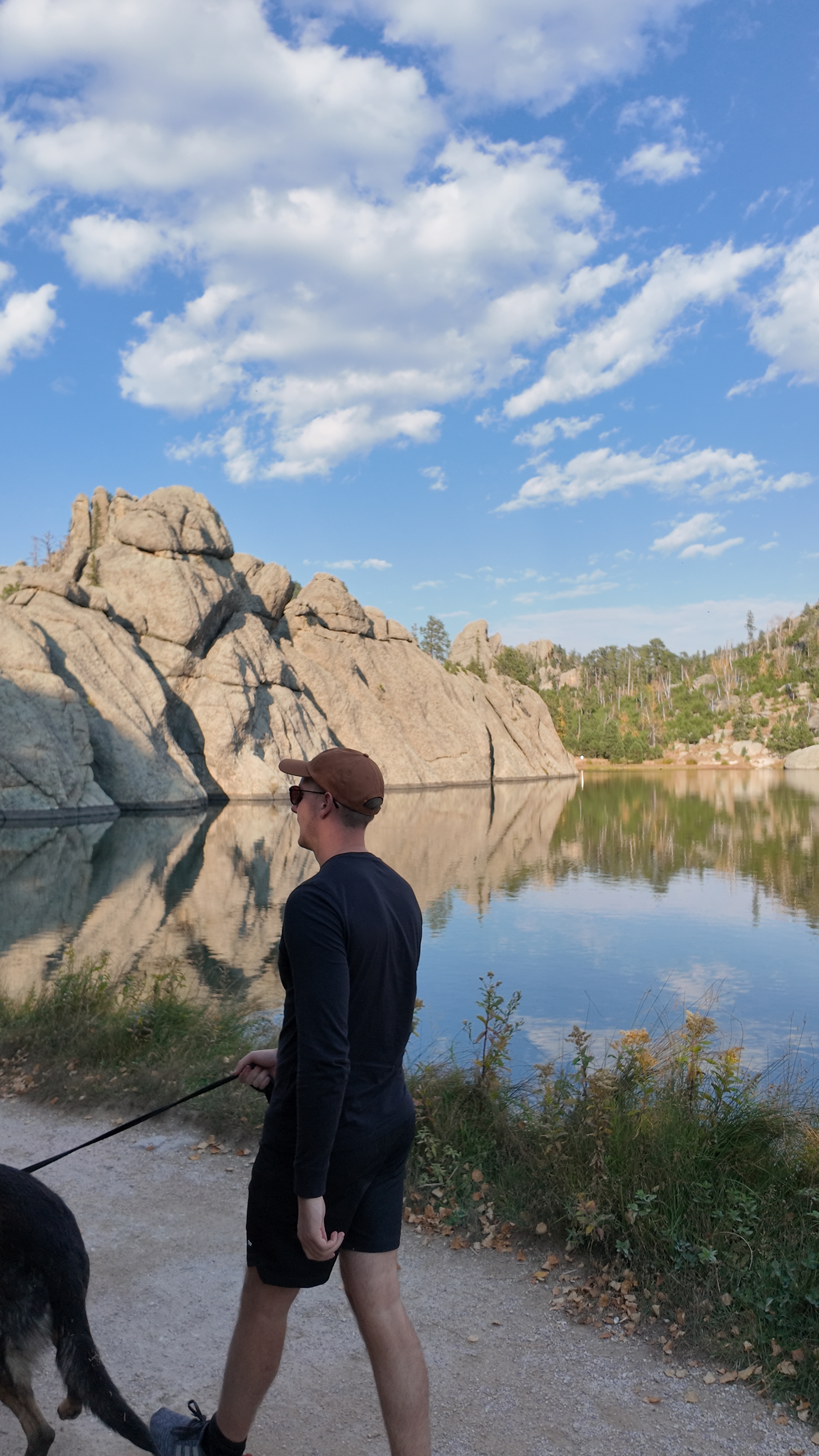 A scenic lake walk in the Custer state park. Slyvan lake creates a fairytale like scenic adventure.