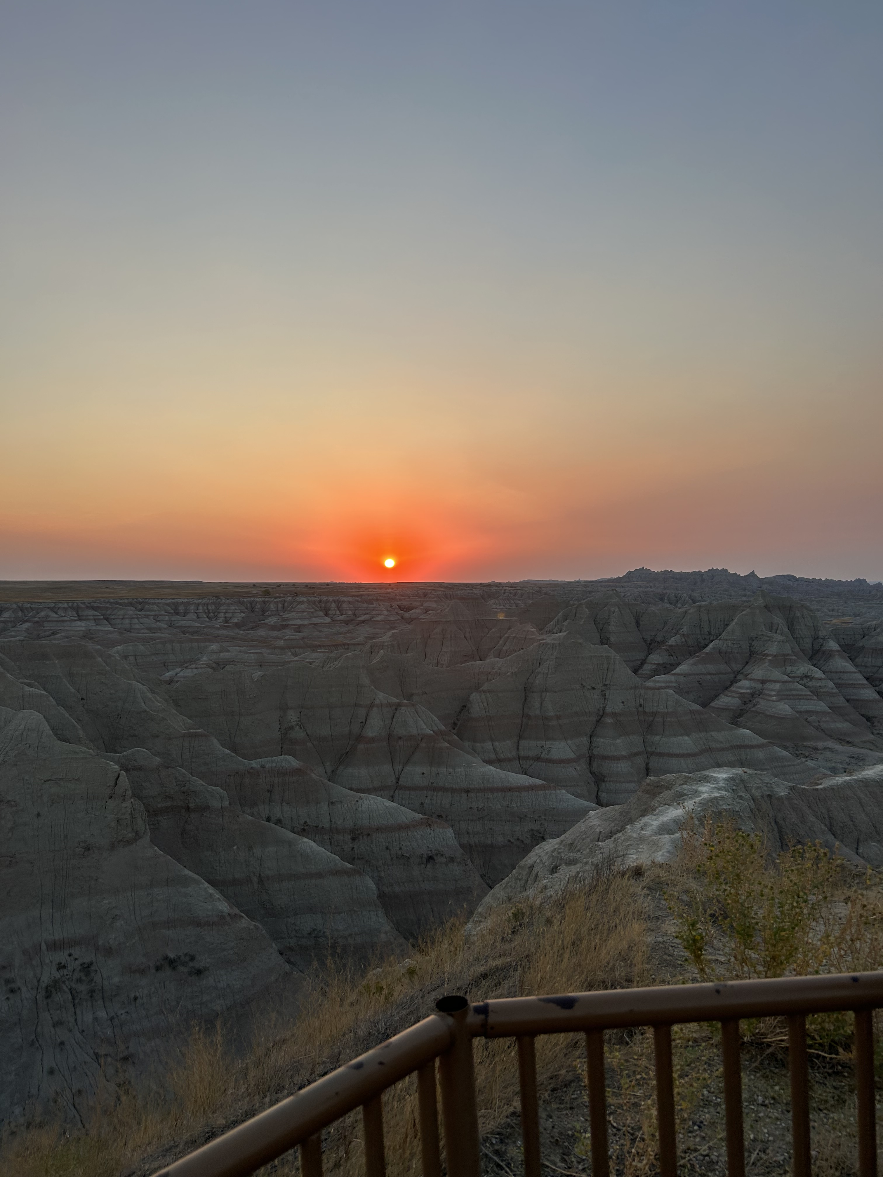 A memorable experience, watch the sunrise over the panorama view point. The Badlands perfect spot for a sunrise.
